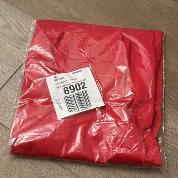 NWT! Anthropologie Red Maeve Bow Midi Pencil Skirt - Multiple 🥐 - Picture 5 of 8